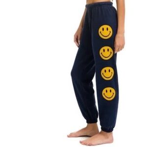 Aviator Nation Smiley Face Joggers
